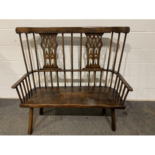 85 - Oak 2 seat bench 51