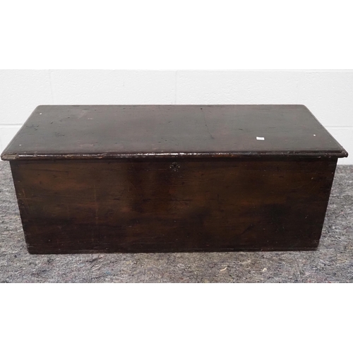 86 - Stained pine box with brass drop handles 33