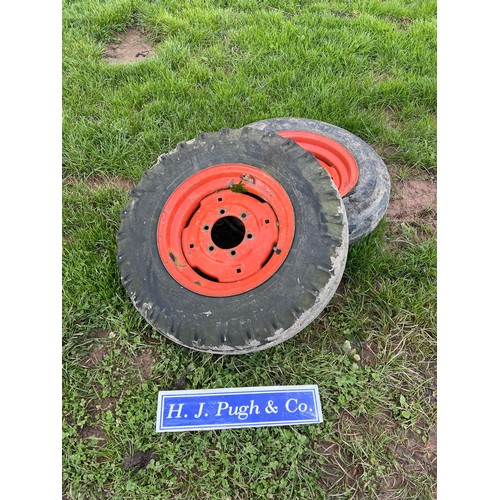 Pair of Fordson Super Major front wheels