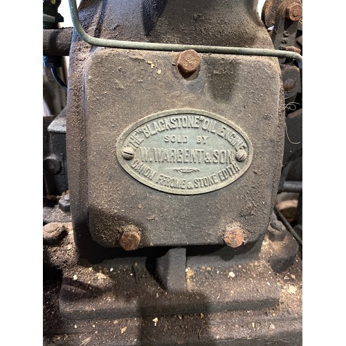 1437 - Blackstone vertical lamp start oil engine. No. 127457. Barn stored. Very rare, very few made. suppli... 