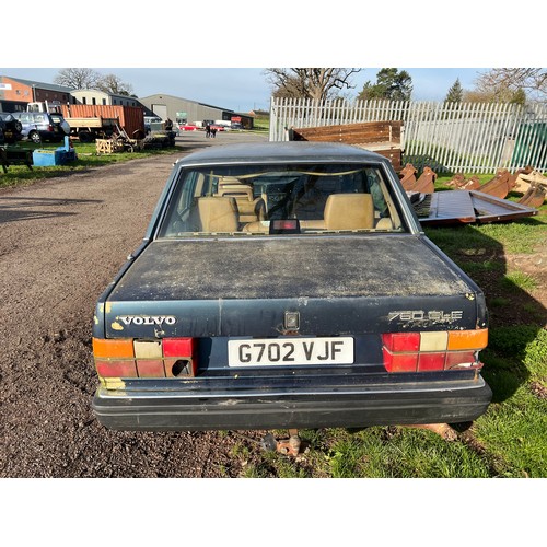 1579 - Volvo 760 6 cylinder turbo diesel. 1989. VW engine for restore. Reg. G702 VJF. V5 and keys in office