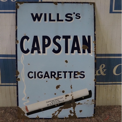 Enamel sign Wills's Capstan Cigarettes 36" x 24"