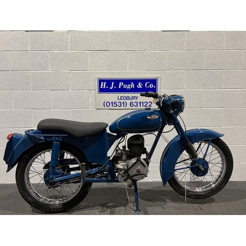 974 - DMW motorcycle. Believed 1954 model. 197 cc Villiers engine. Starts first kick. C/W old receipts and... 