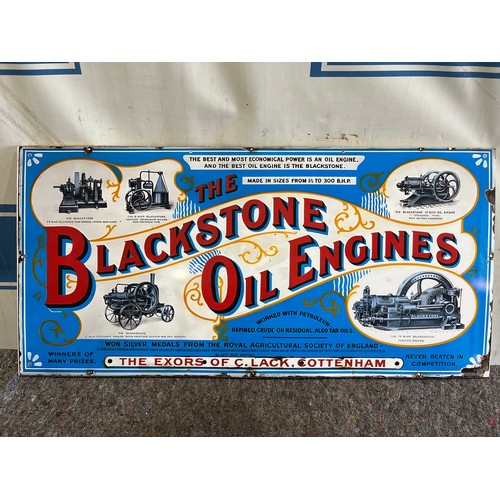 Reproduction plastic sign The Blackstone Oil Engines