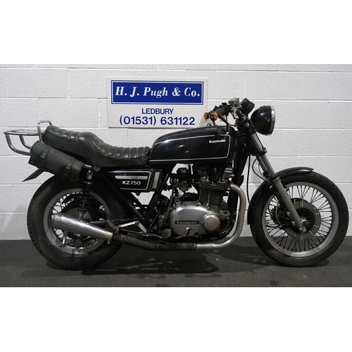 1009 - Kawasaki KZ750 Twin motorcycle. 1982. 749cc. 
Frame No. KZ750Y-000844
Engine No. KZ750BE061030
Runs ... 