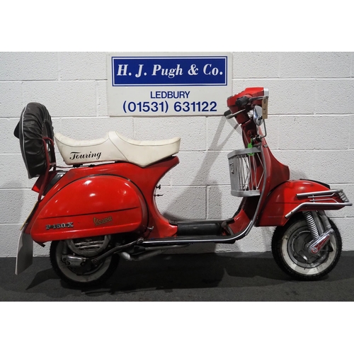 Piaggio Vespa P150X scooter. 1979. 150cc. Frame No. VBX1T21295