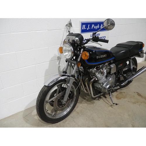 Suzuki GS750 motorcycle, 1978, 748cc. Frame no. 27659 Engine