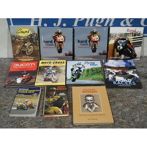 644 - Motorcycle books to include Greeves, Ducati racers, Kenny Roberts etc.