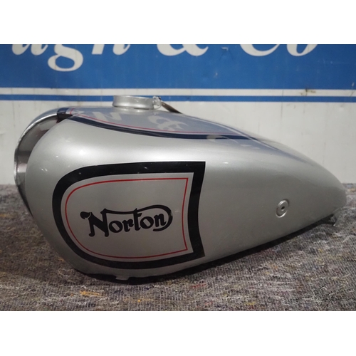 663 - Genuine 1940s Norton 16H ES2 silver, black, red stripped fuel tank