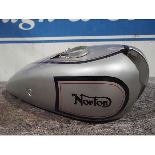 663 - Genuine 1940s Norton 16H ES2 silver, black, red stripped fuel tank