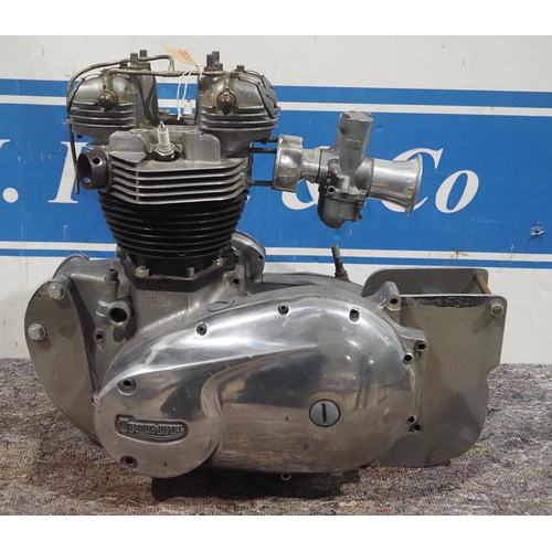 675 - Triumph 650cc unit engine with no internals. Engine No. TR6RDU46464