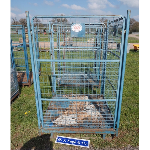 669 - Caged stillage 4 x 4ft