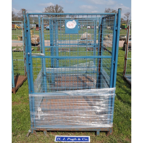 670 - Caged stillage 4 x 4ft