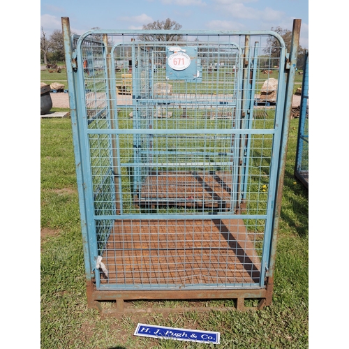 671 - Caged stillage 4 x 4ft