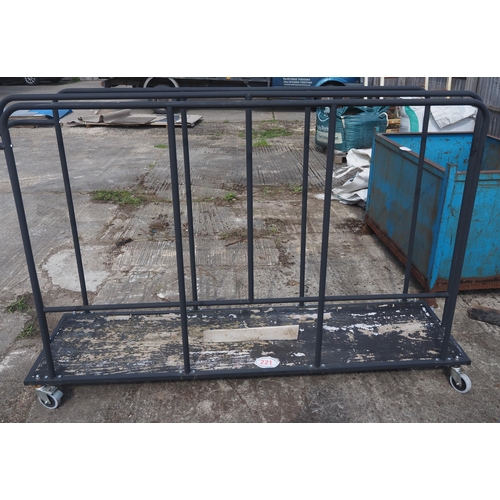 221 - Metal trolley on casters