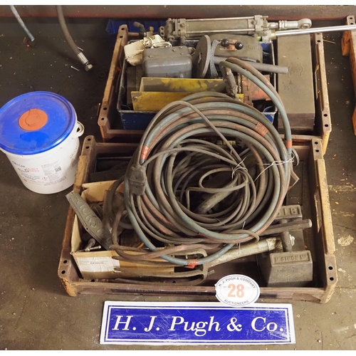 28 - Electrical fittings, welder, weights etc