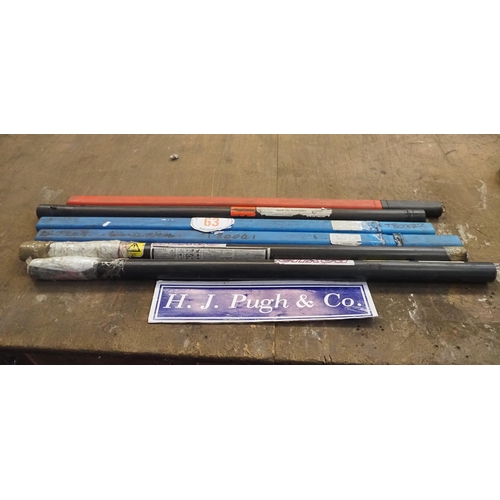 63 - Assorted stainless steel and mild steel TIG welding rods