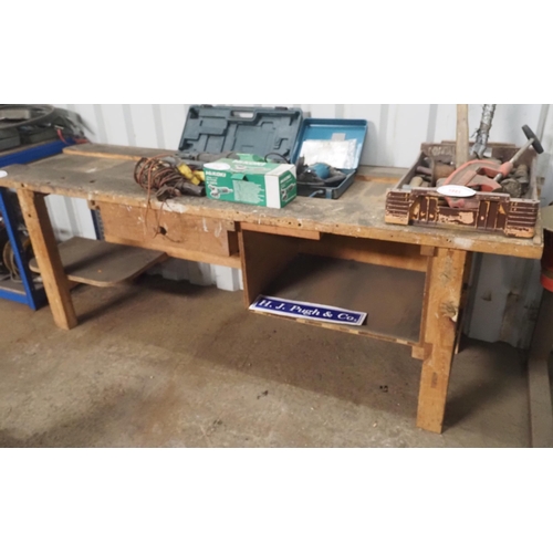 97 - Wooden work bench 96