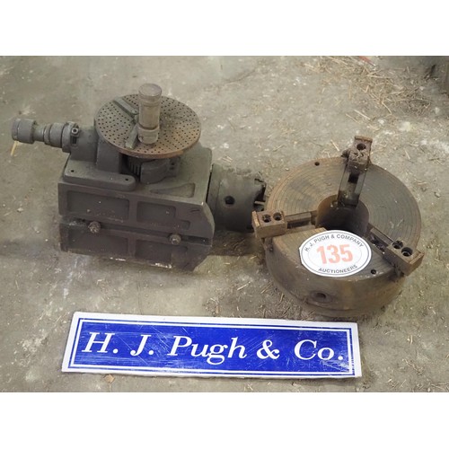 135 - 3 Jaw chuck and dividing head