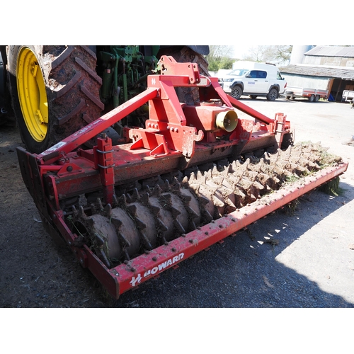 108 - Howard 3 metre power harrow with crumbler in working order