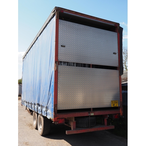 112 - Marshall tandem axle 8 tonne curtain side trailer 2008