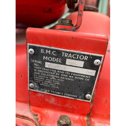 173 - BMC mini tractor. Runs and drives. One owner, showing 2599 hours. Reg. KOA 124E. V5