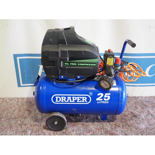 664 - Draper 25L air compressor in good working order