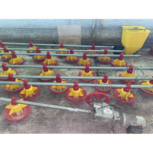 90 - Poultry feeder lines -7 and motor