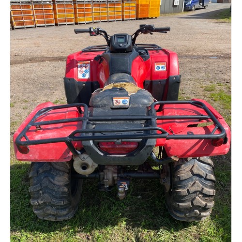 109A - Honda TRX 420 2014 four wheel drive quadbike, runs and drives. Key in office