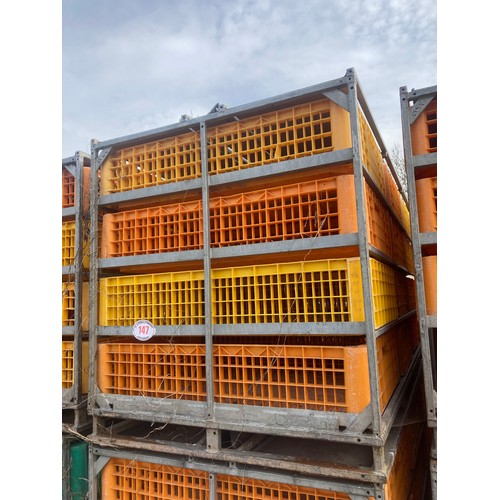 147 - Anglian poultry module system to include 12 baskets