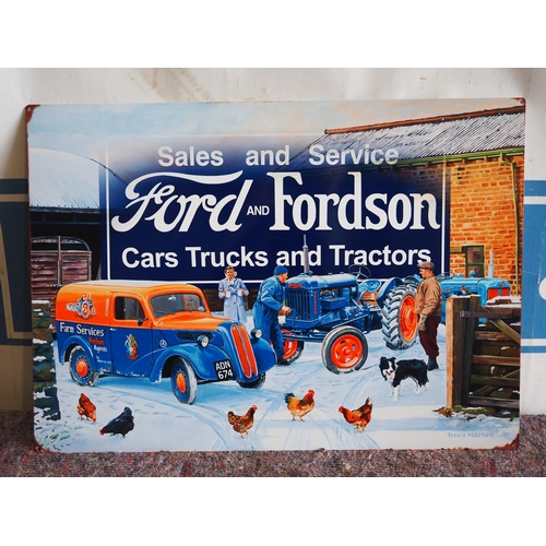 776 - Tin sign - Ford and Fordson 28 x 20