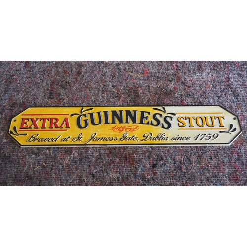 779 - Guinness cast iron sign 22 x 5