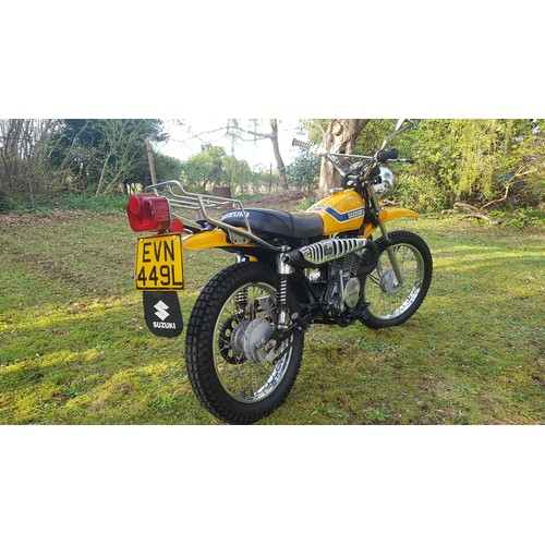 1691 - Suzuki TS185 motorcycle. 1973. 185cc.
Frame no. TS185 77064
Engine no. TS185 77049
Runs and rides ve... 