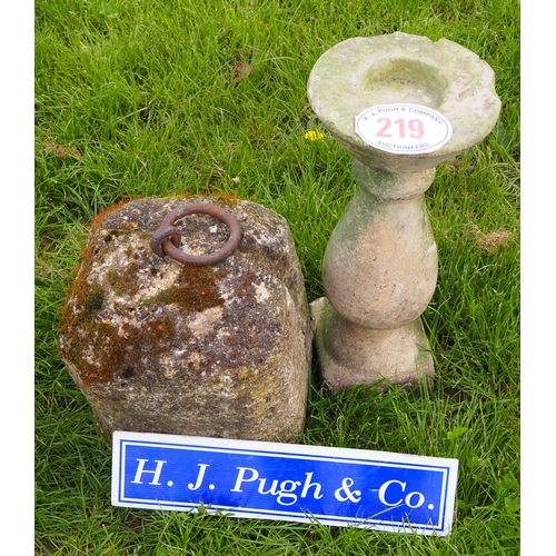 219 - Plinth and stone rig