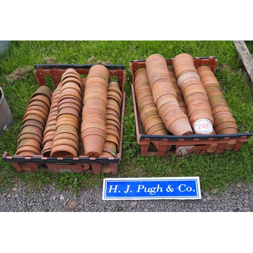 248 - Quantity of terracotta pots