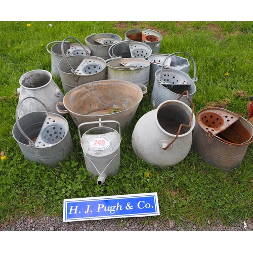 249 - Quantity of galvanised items