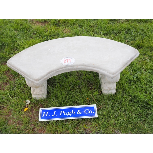 271 - Curved garden bench