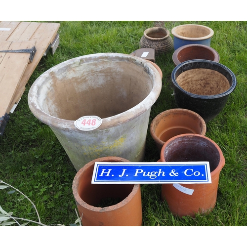 448 - Clay and other pots