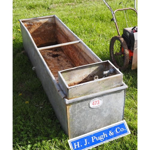 473 - Galvanised water trough 6ft