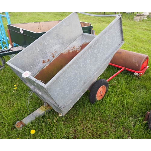 502 - Garden trailer and roller