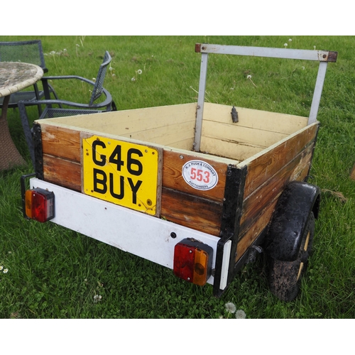 553 - Single axle car trailer