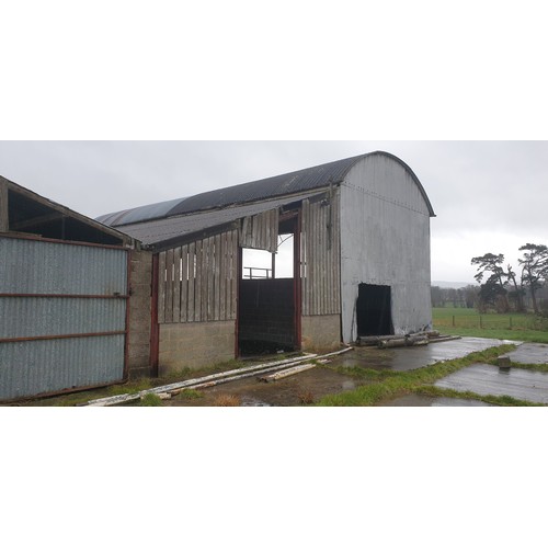 1179 - Steel framed 4 bay dutch barn 60ft x24ft and the lean to is 60ft x22ft.  Recently dismantled