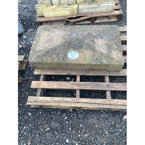 313B - Stone pillar tops 36 x 20