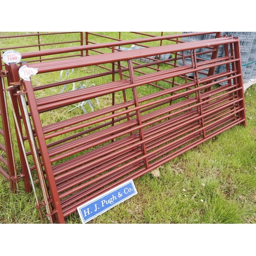 1145 - Painted sheep hurdles 8ft - 4