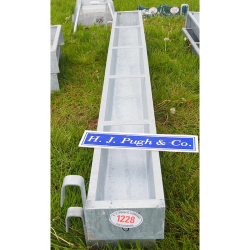 1228 - Galvanised hook over sheep trough 8ft - 2