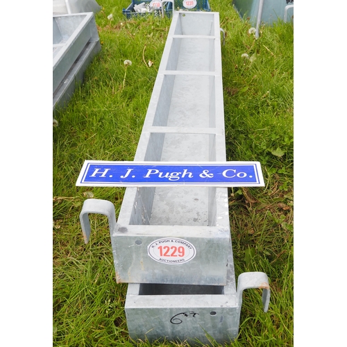 1229 - Galvanised hook over sheep trough 6ft - 2