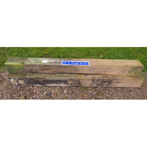 1252 - Wooden 8ft gate posts - 3