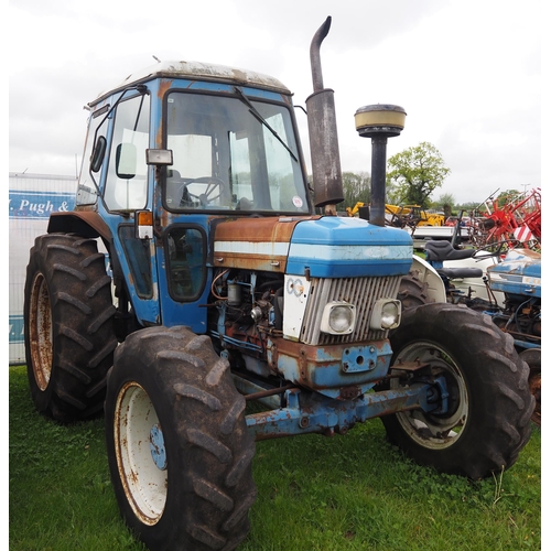 1419 - Ford 7610 tractor 4WD with column change and dual power. Showing 6950 hours. Reg. B752 TFC. V5 and p... 