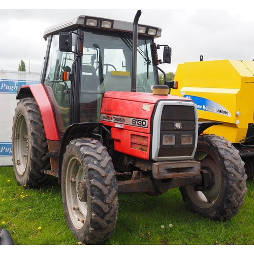 1434 - Massey Ferguson 6130 Dynashift tractor. Showing 4537 hours. Reg. M62 XSR. Keys in office