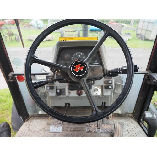 1434 - Massey Ferguson 6130 Dynashift tractor. Showing 4537 hours. Reg. M62 XSR. Keys in office